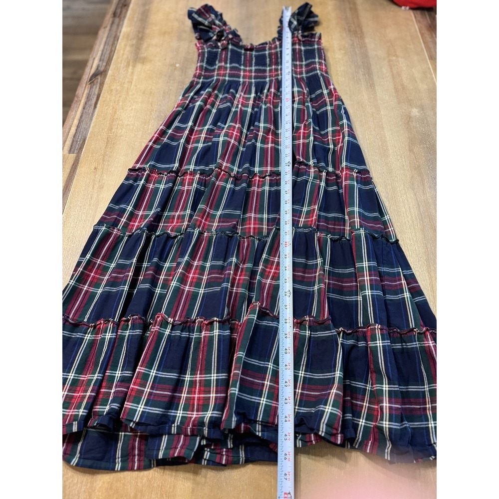 Hill House Ellie Midi Nap Dress Navy Tartan Plaid Size‎ Large - Picture 4 of 10